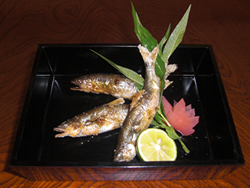 相鴨ロースとカキ朴葉焼
